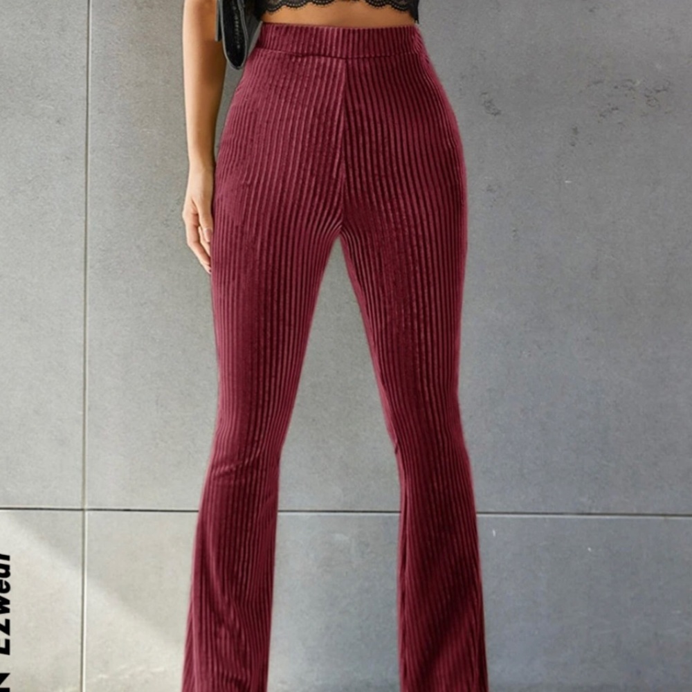 SHEIN Velvet Flare Pant